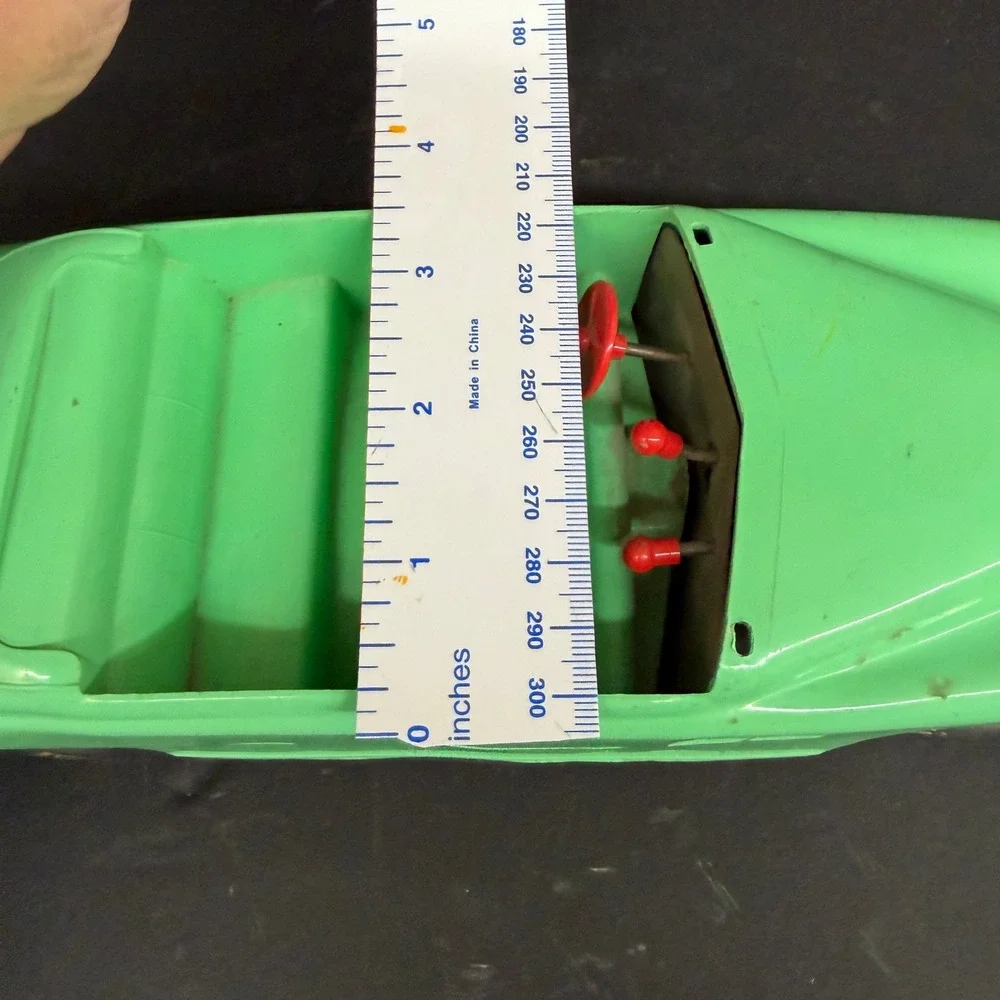 Vintage Toy Founders Kaiser Convertible Toy Car 1950s Green Plastic Metal Base